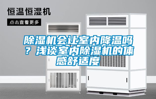 除濕機會讓室內降溫嗎？淺談室內除濕機的體感舒適度