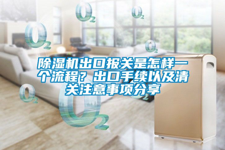 除濕機出口報關是怎樣一個流程？出口手續以及清關注意事項分享