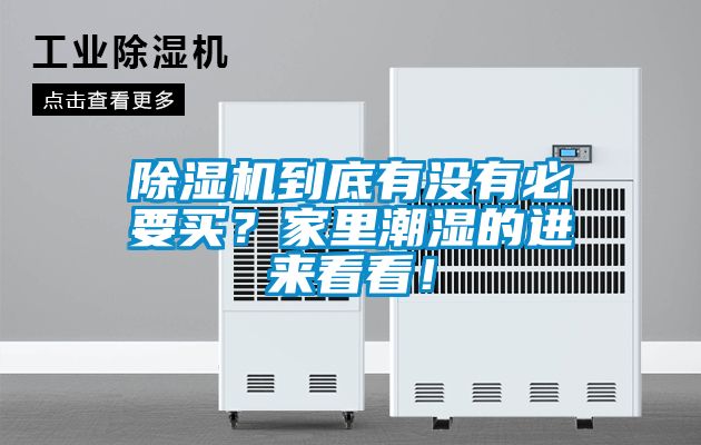 除濕機到底有沒有必要買？家里潮濕的進來看看！