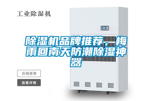 除濕機品牌推薦，梅雨回南天防潮除濕神器