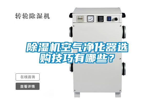 除濕機空氣凈化器選購技巧有哪些？