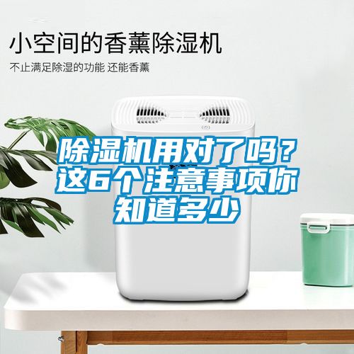 除濕機用對了嗎？這6個注意事項你知道多少