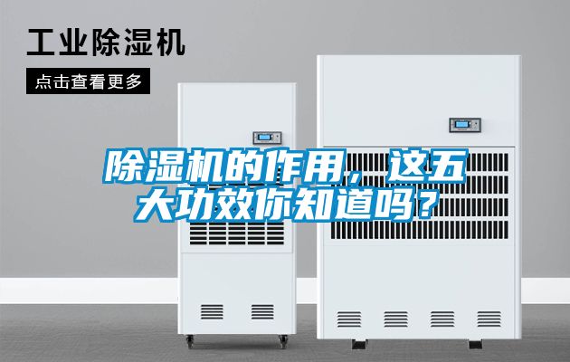 除濕機的作用，這五大功效你知道嗎？