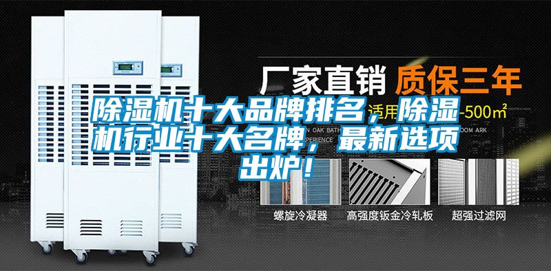 除濕機十大品牌排名，除濕機行業十大名牌，最新選項出爐！