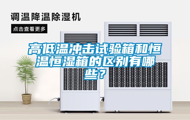 高低溫沖擊試驗箱和恒溫恒濕箱的區別有哪些？