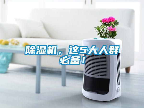 除濕機，這5大人群必備！
