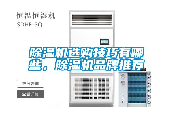 除濕機選購技巧有哪些，除濕機品牌推薦