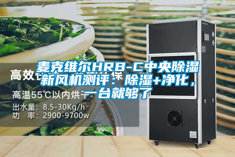 麥克維爾HRB-C中央除濕新風機測評：除濕+凈化，一臺就夠了